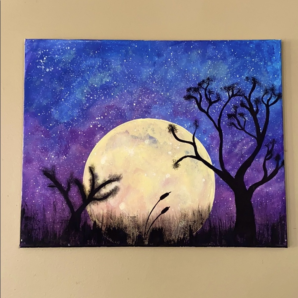 An acrylic painting on stretched canvas